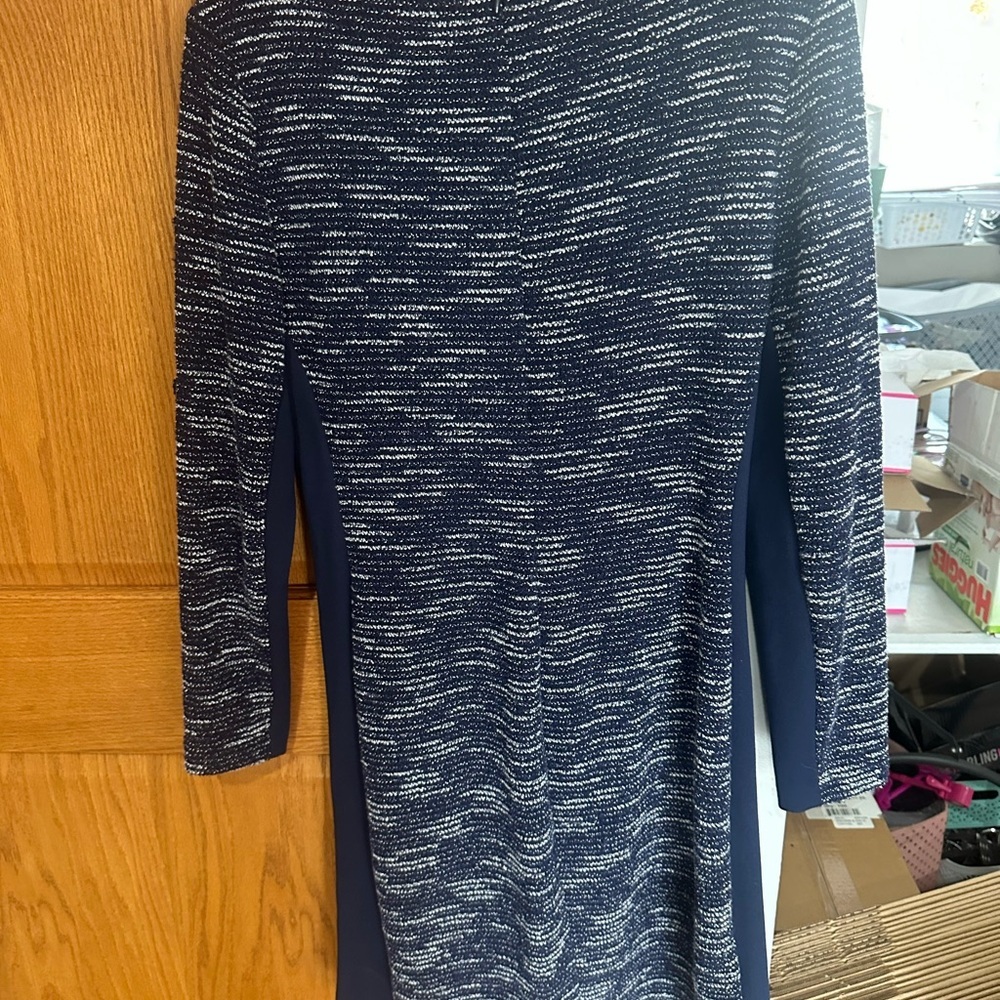 Lauren Ralph Lauren Navy and White Midi Dress - Picture 3 of 7